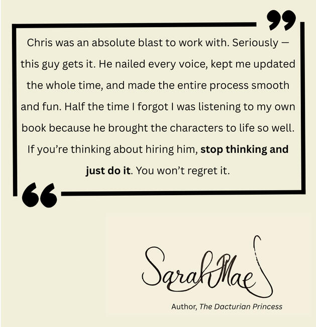 Christopher Brown - narrator B&W photo of a man with piercing eyes, a manly beard and hair that covers the entire top of his head no problem
